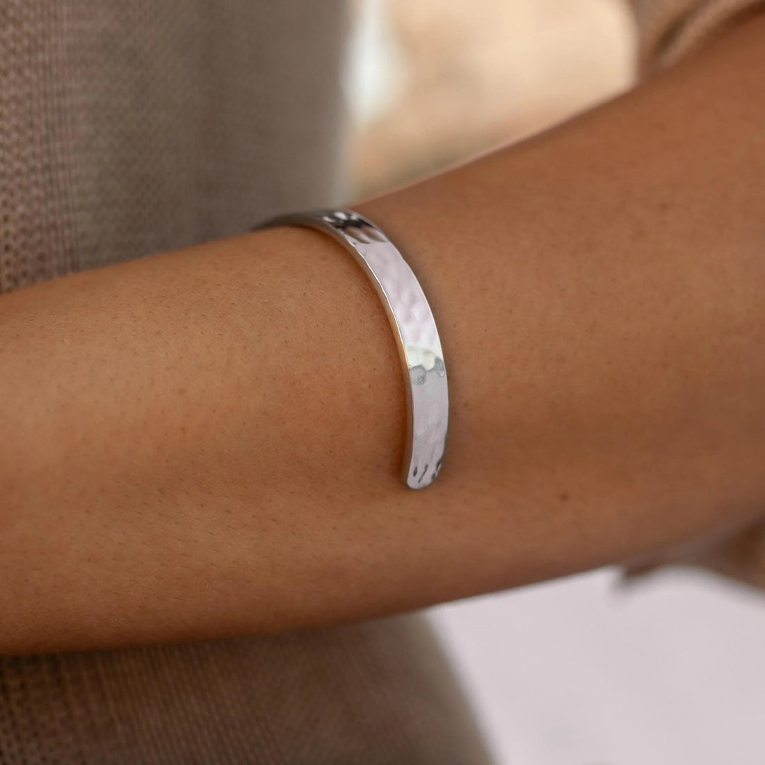 Solstice Cuff Bracelet- Silver