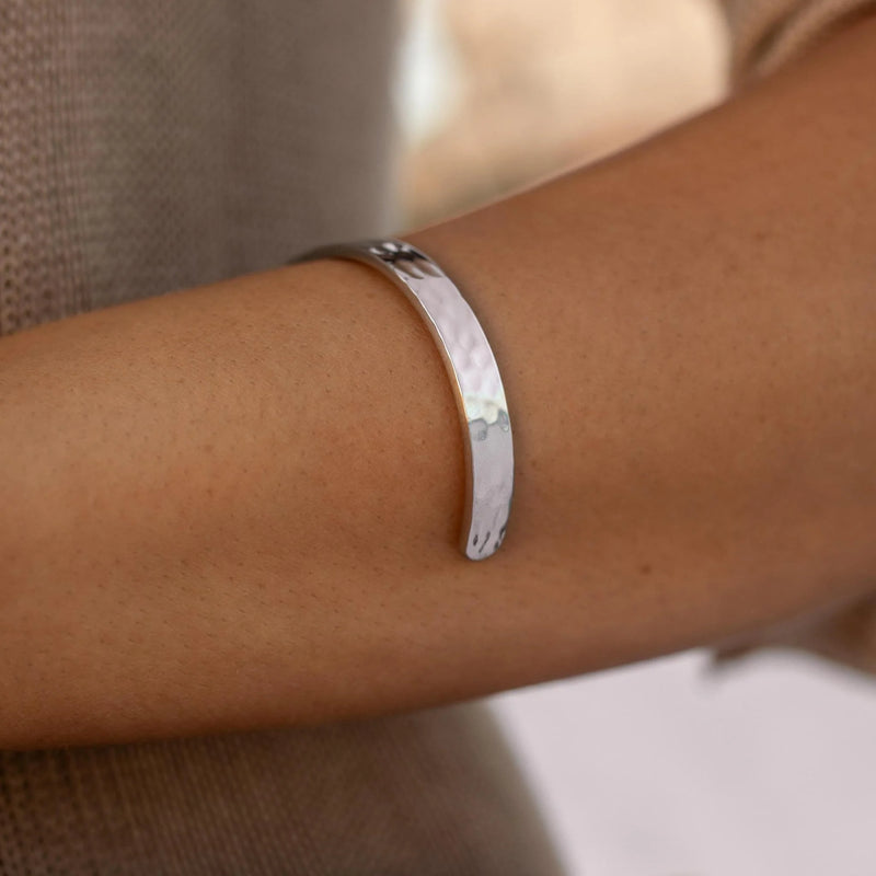 Solstice Cuff Bracelet- Silver