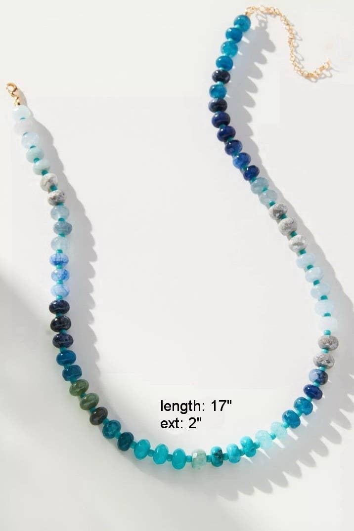 Stone Blue Mixed Necklace