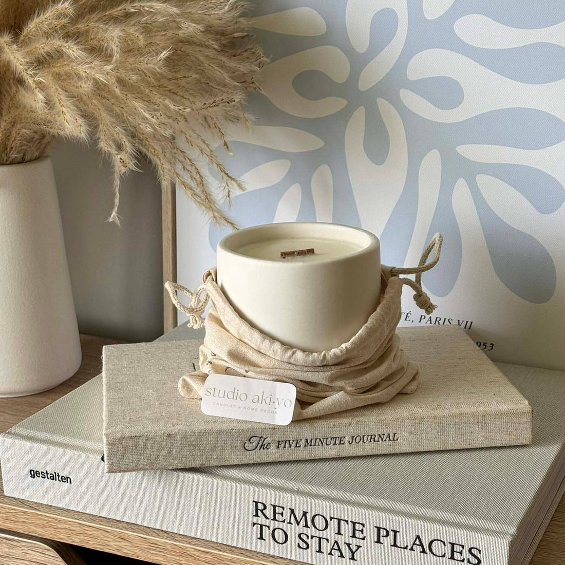 Sea Salt + Sage Soy Wax Candle | Crackling Wood Wick | Zen : Bubble Jar - 9oz