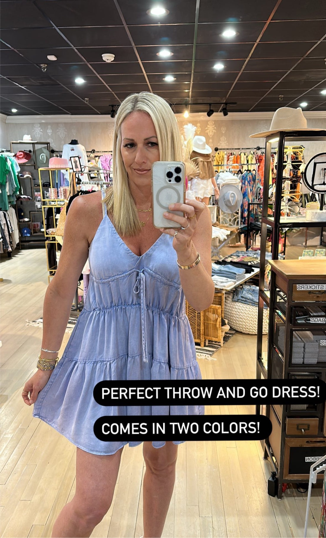 Blue Washed Causal Dress