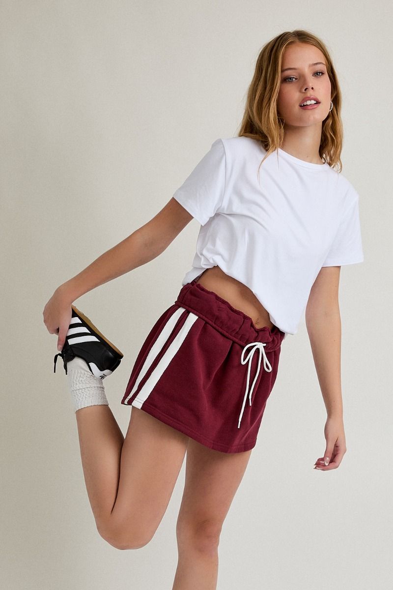 Burgundy Sporty Skort