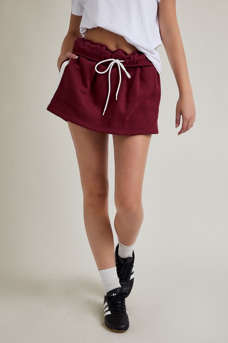 Burgundy Sporty Skort