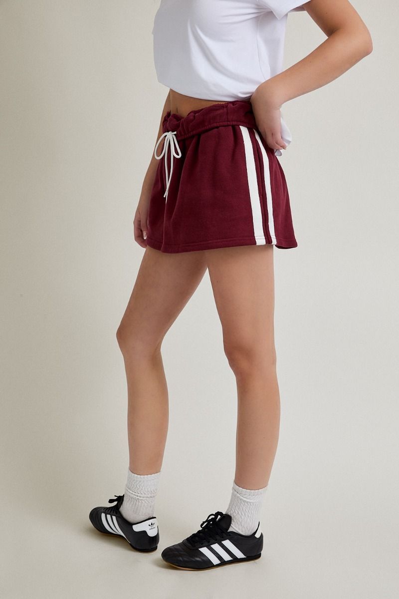 Burgundy Sporty Skort