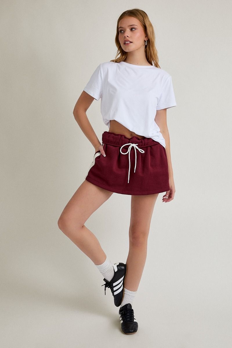 Burgundy Sporty Skort