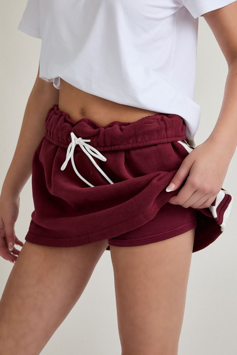 Burgundy Sporty Skort