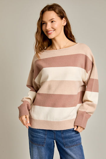 Pinky Striped Sweater