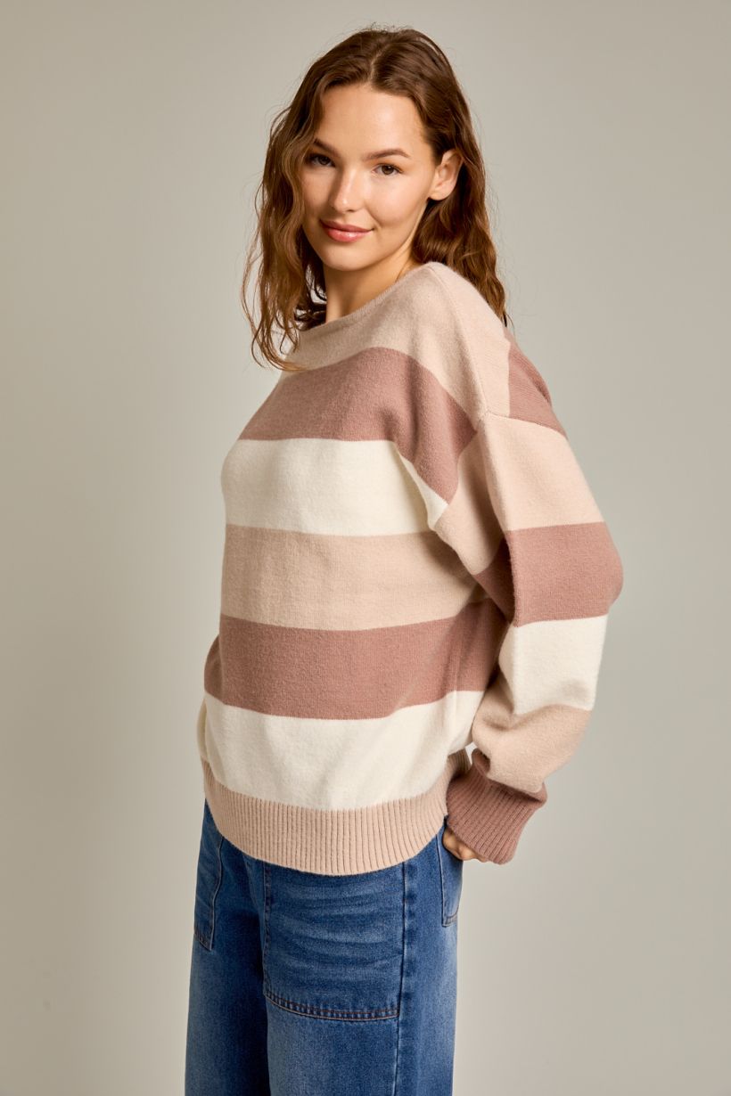 Pinky Striped Sweater