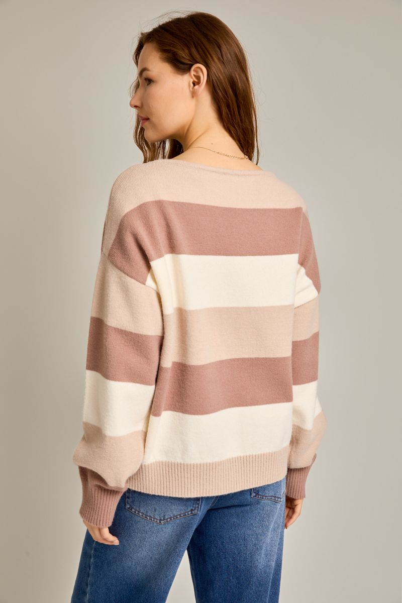 Pinky Striped Sweater