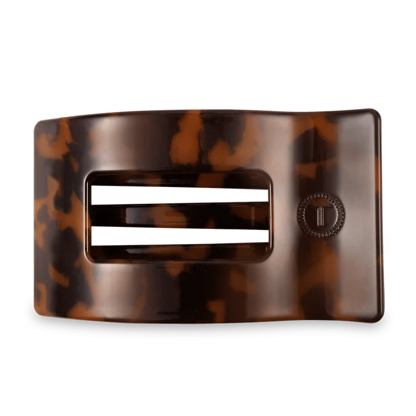 Tortoise Flat Rectangle Hair Clip