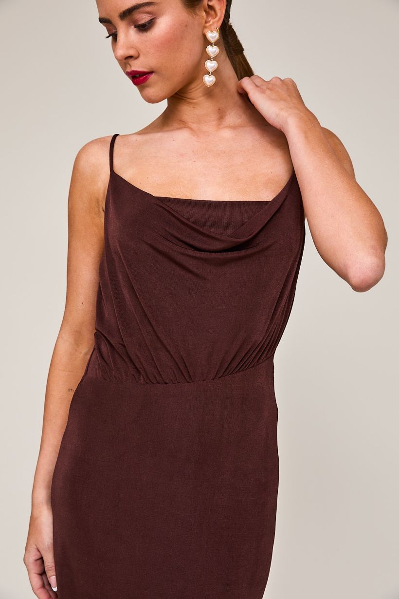Chocolate Bodycon Midi Dress