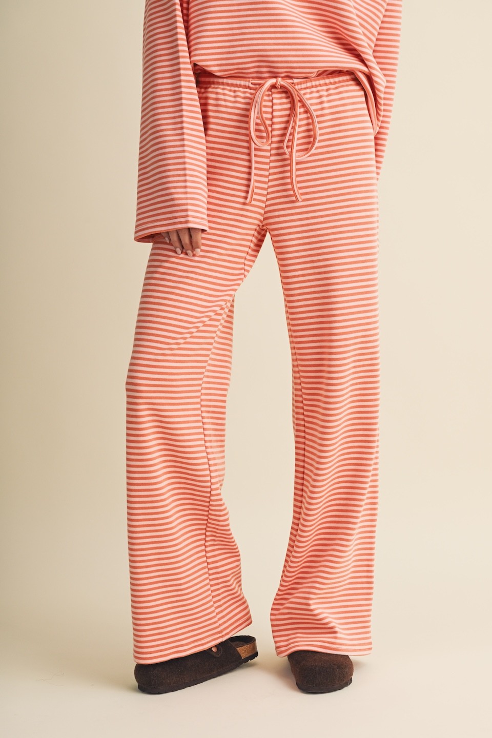 Pink Orange Striped Bottom