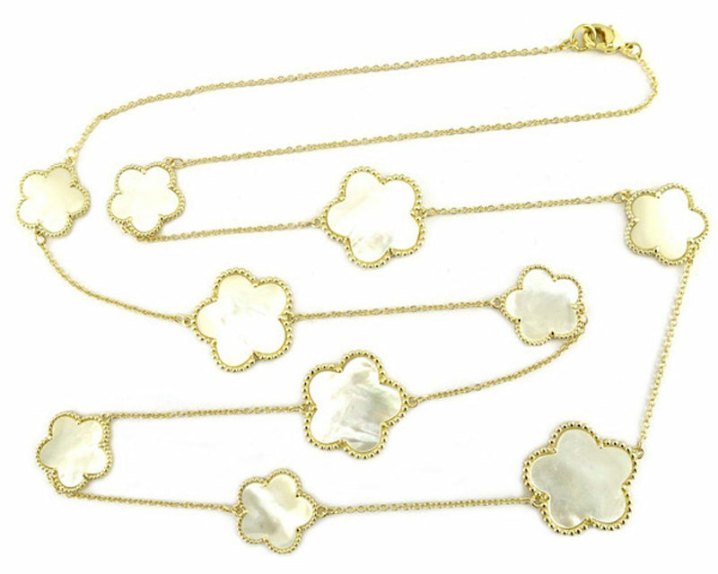 Van C Clover Necklace Long Dupes