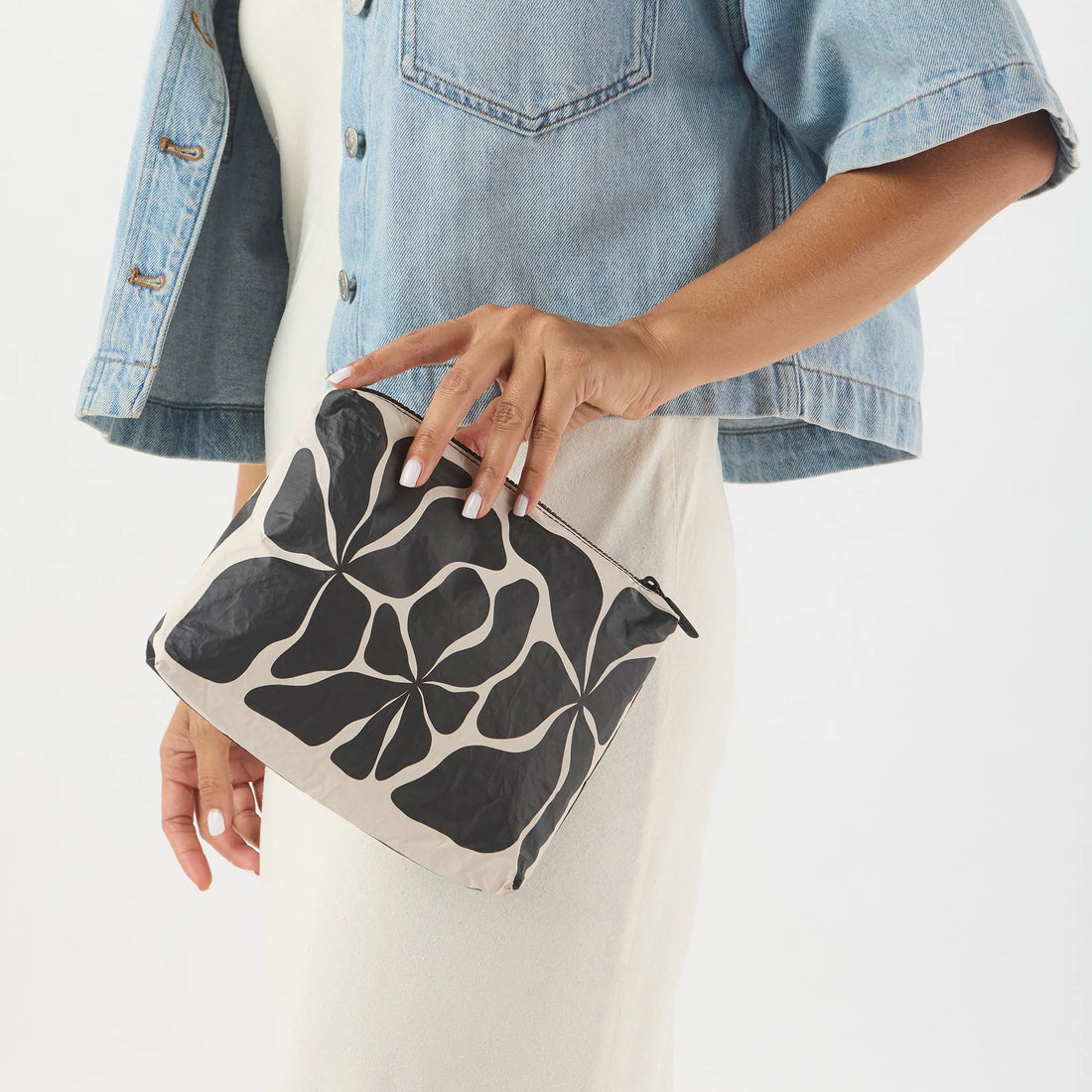 SMALL POUCH - Wavy Black/Sandstone