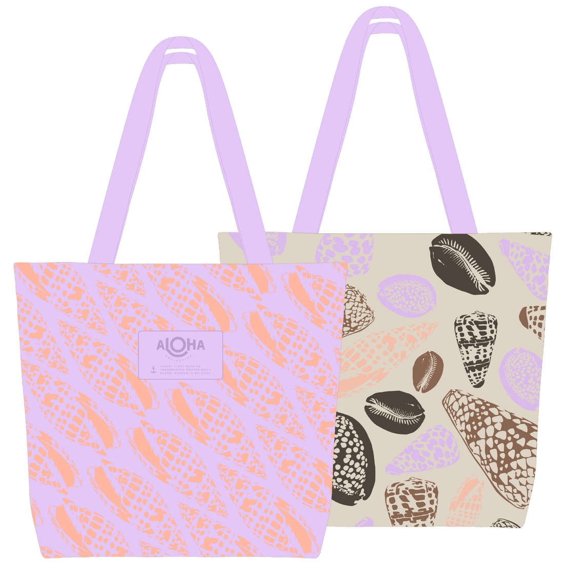 Miter Lineup Nectarine/ Lavande - Reversible Tote