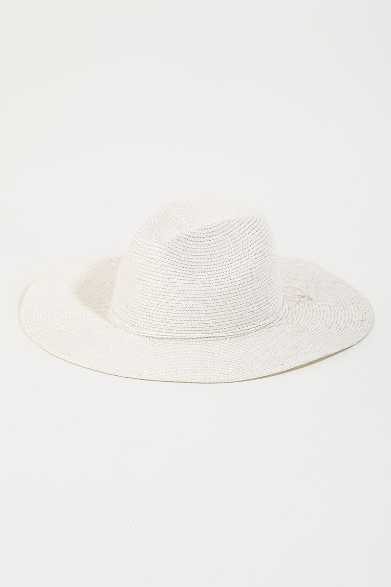 Floppy Fedora White Straw Hat