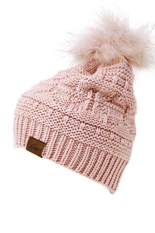 Pom-Pom Knit Beanie