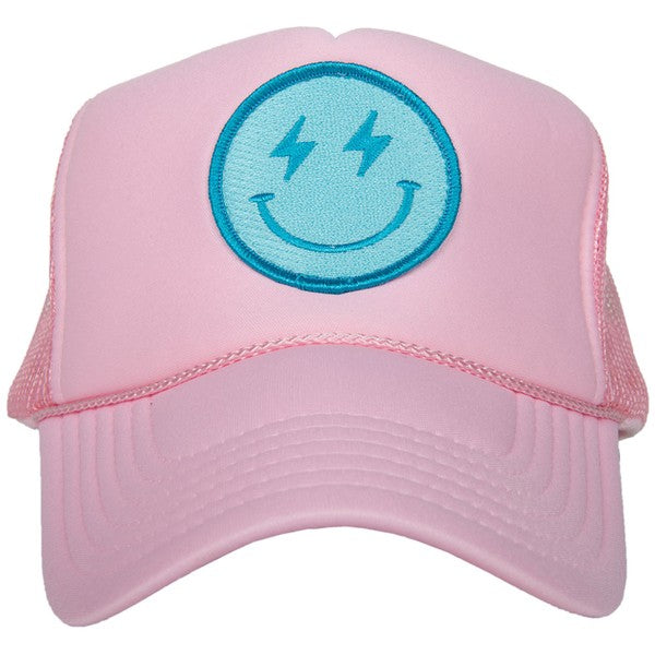 Pink with Turquoise Smile Trucker Hat