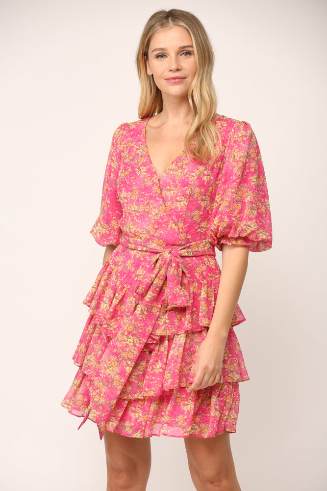 Basket of Flowers Ruffle Dress