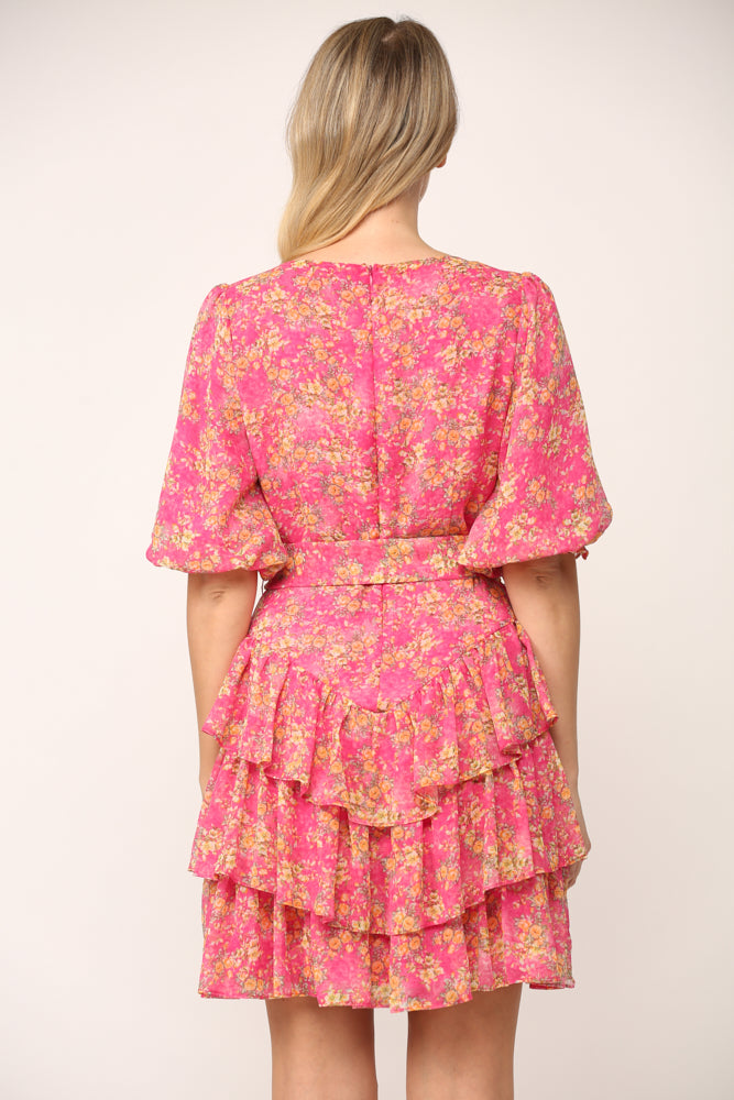 Basket of Flowers Ruffle Dress