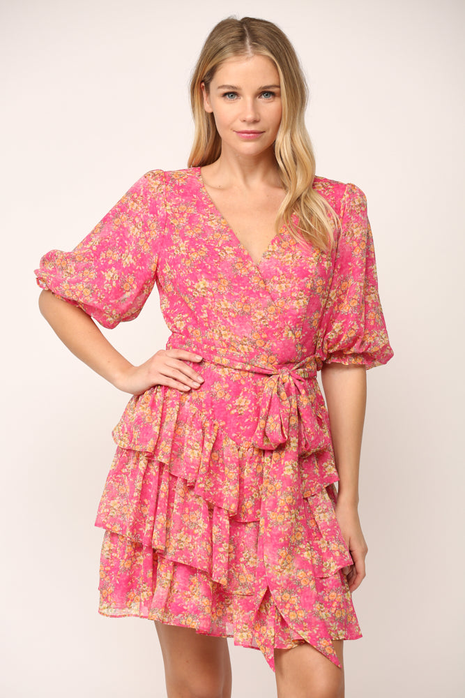 Basket of Flowers Ruffle Dress