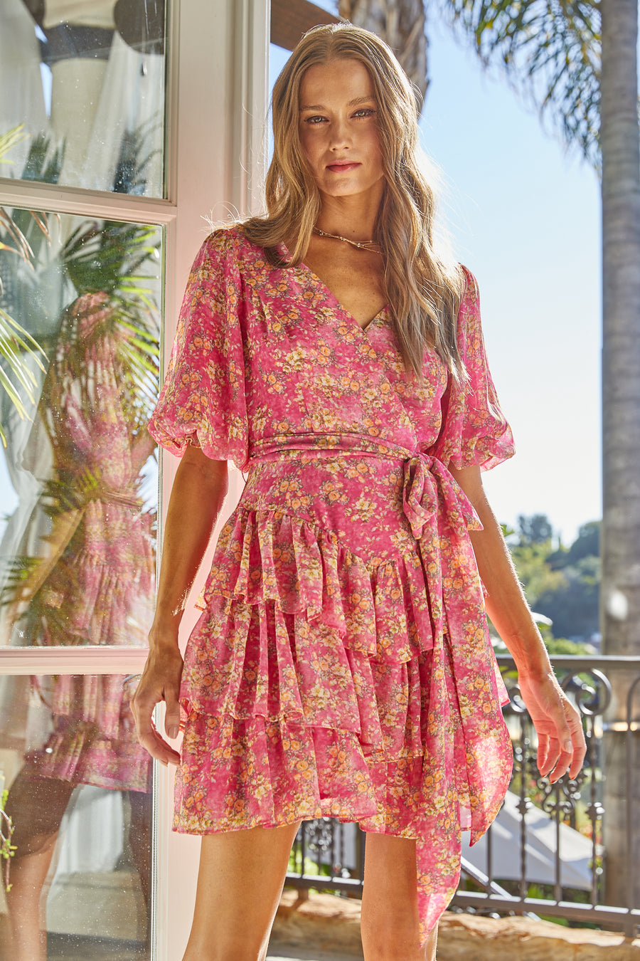 Basket of Flowers Ruffle Dress