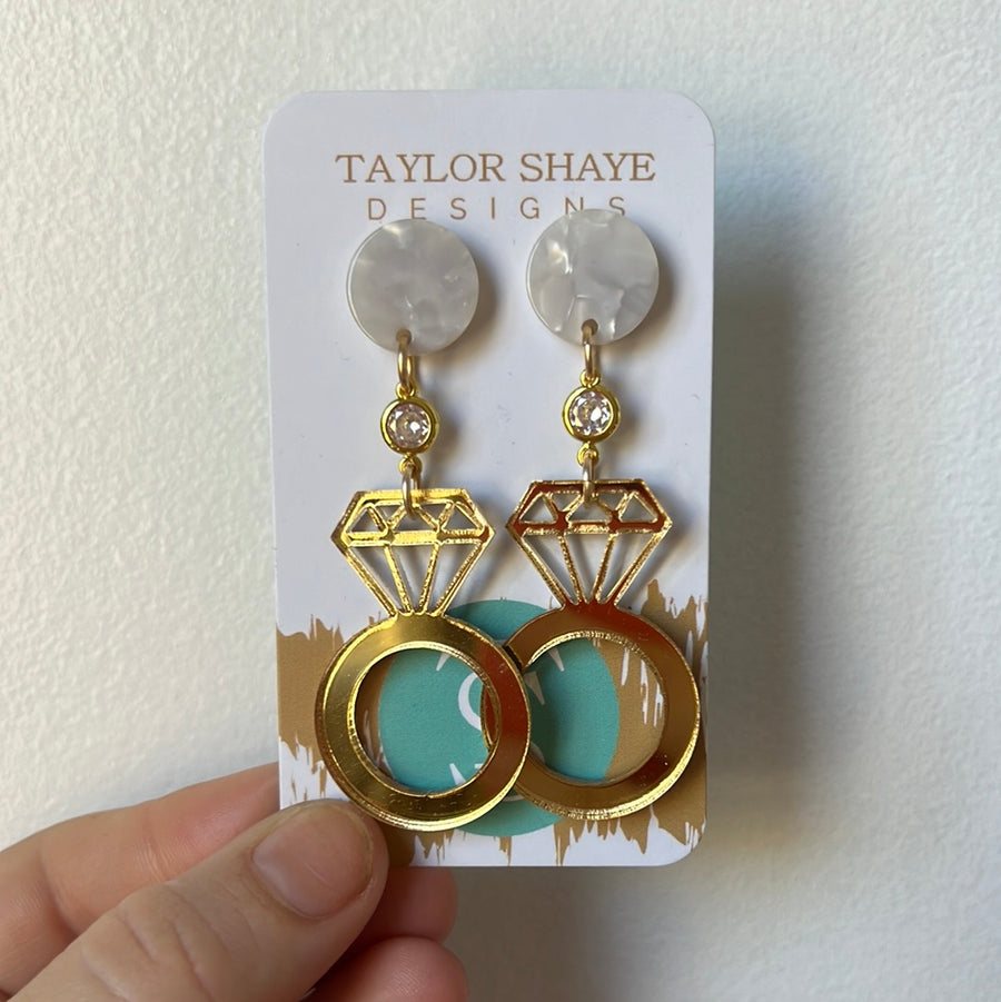 Wedding Ring Inspired Earrings