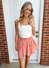 Orange FLORAL Skirt
