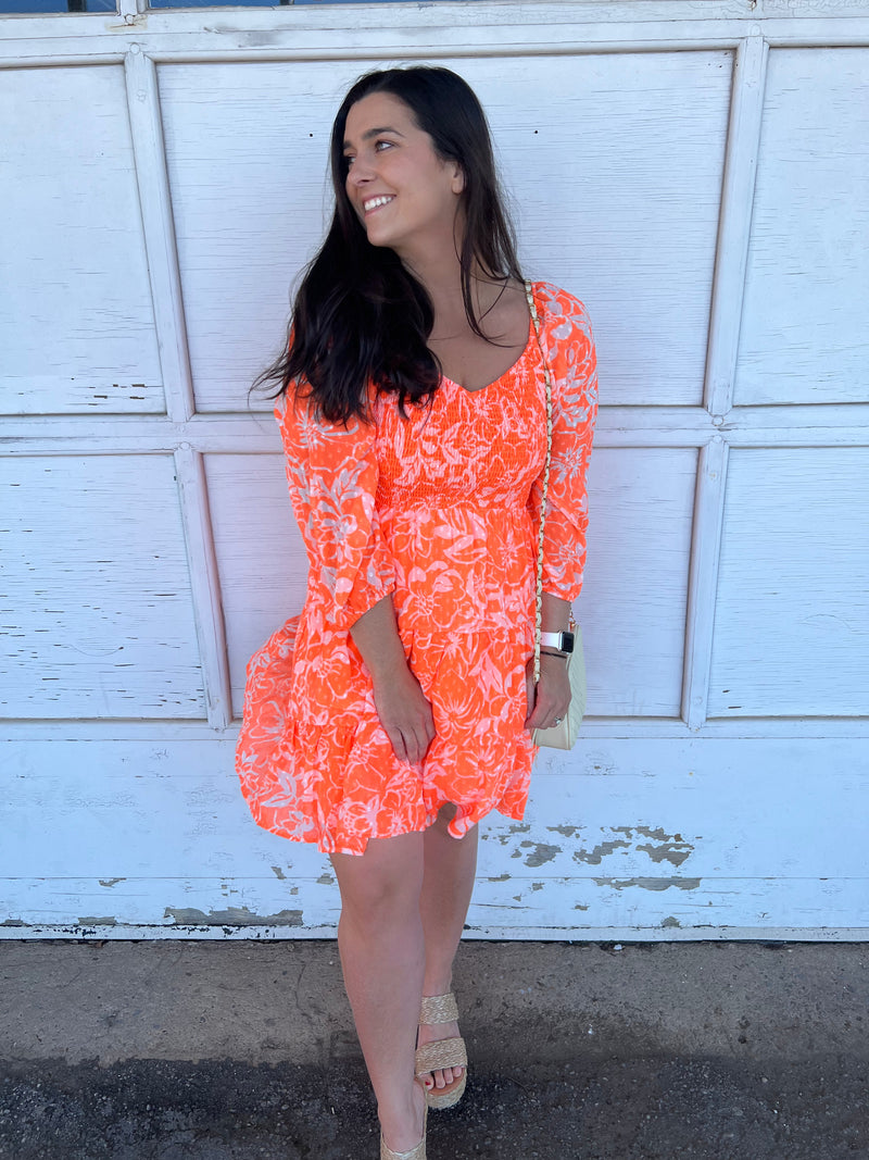 Neon Tangerine Dress