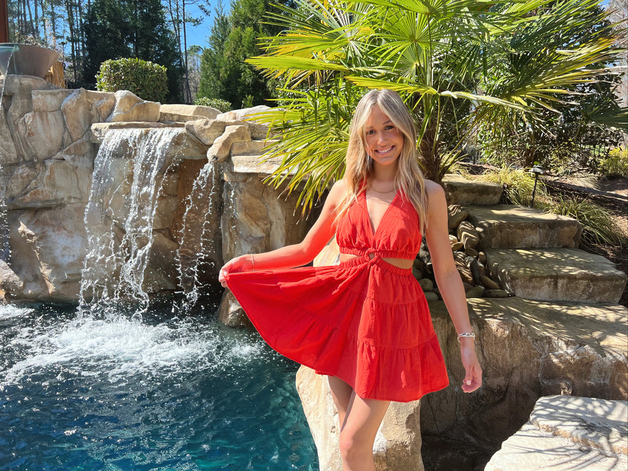 Bloody Mary Halter Dress