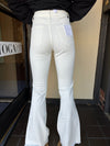 White High-Rise Flare Jeans