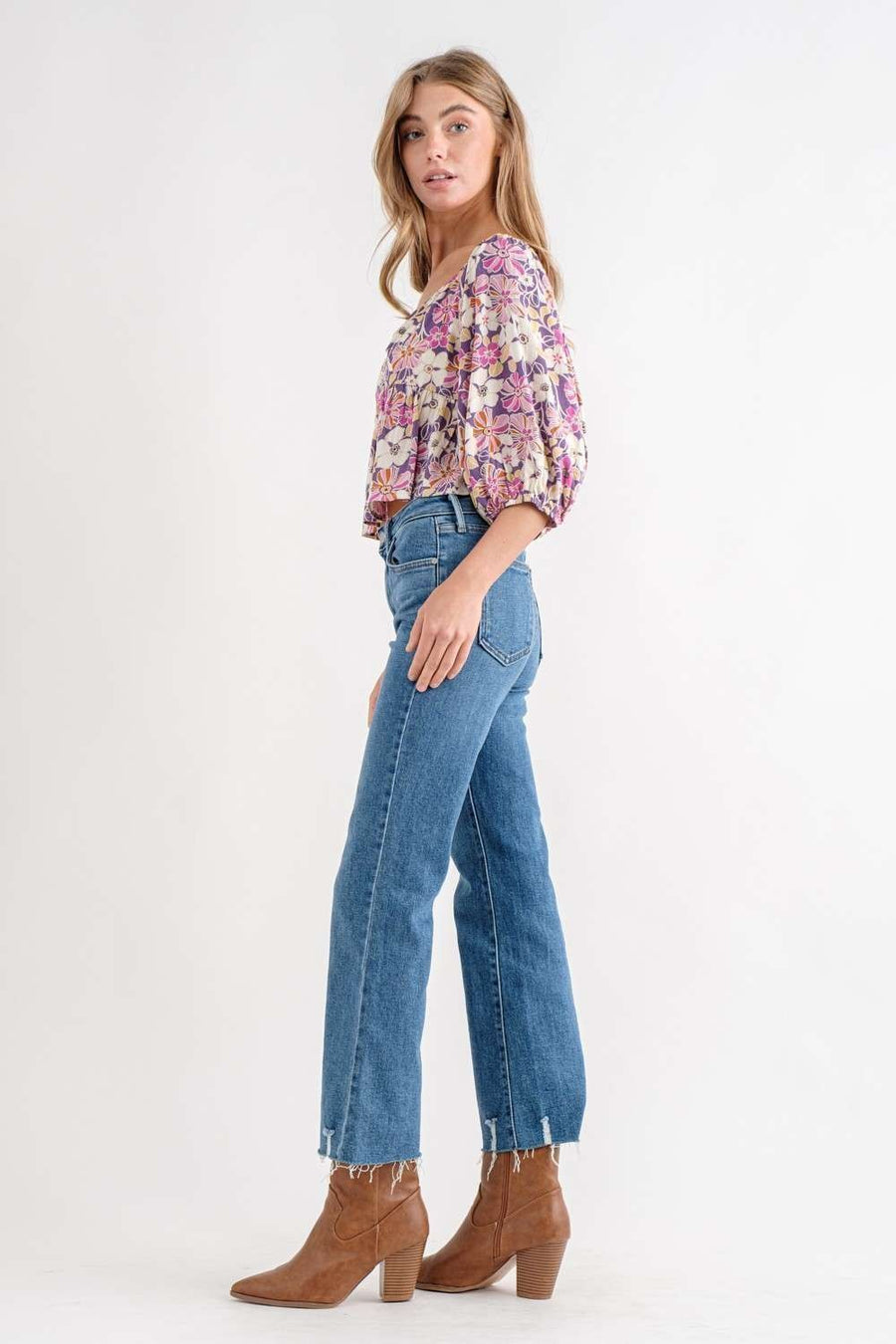 Purple Floral Top