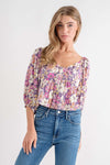 Purple Floral Top
